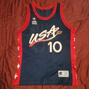 Vintage Reggie Miller Navy USA Basketball 1996 Dream Team II Jersey